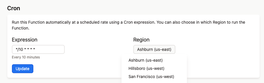 Cron region